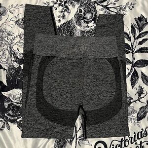 VS PINK active grey and black leggings.